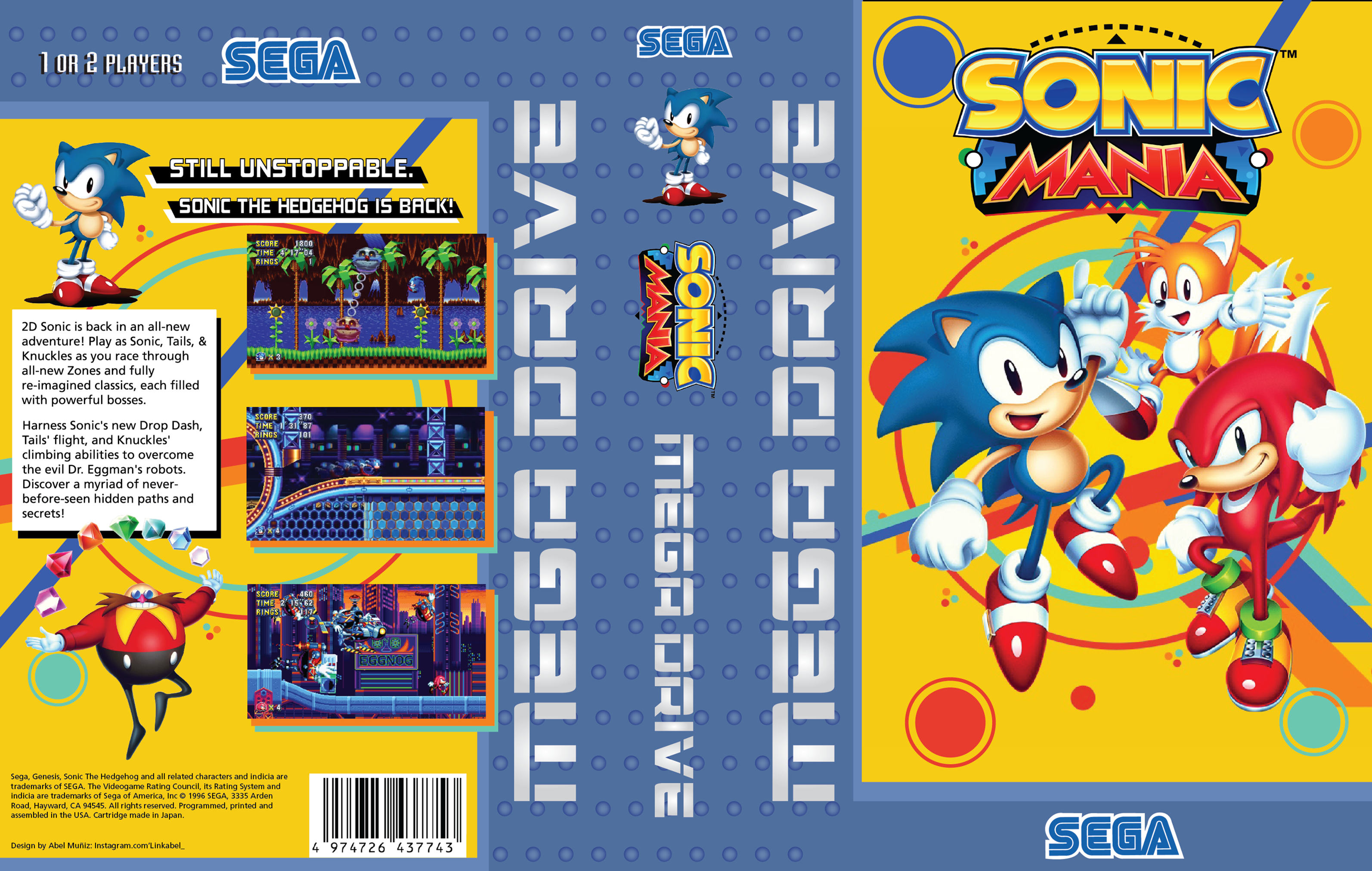 Sonic Mania Plus 4x6 Inch Glossy Prints SEGA 